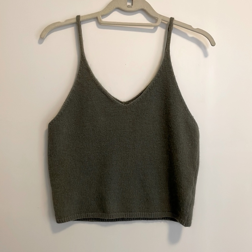 CODE x MODE (nordstroms) knit grey/green tank